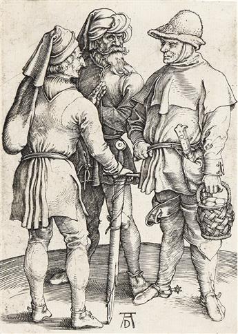 ALBRECHT DÜRER Three Peasants in Conversation.                                                                                                   